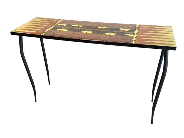 Arts & Crafts Console Table - Artist Signed