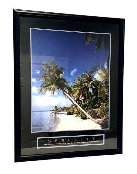 Serenity - Large Framed Coastal Beach Art