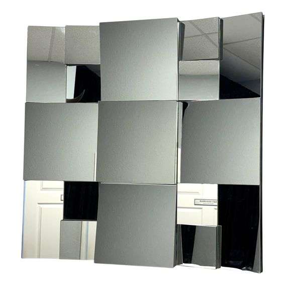 Gampel-Stoll Modern Cubist Multi-Faceted Sculptural Wall Mirror