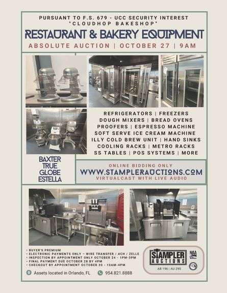 RESTAURANT & BAKERY EQUIPMENT