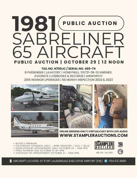 1981 SABRELINER 65 AIRCRAFT (N700JC)