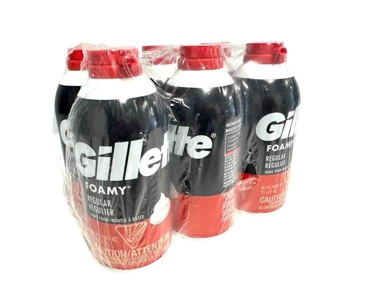 Gillette Foamy - Shaving Cream - Pack of 6 NEW Bottles