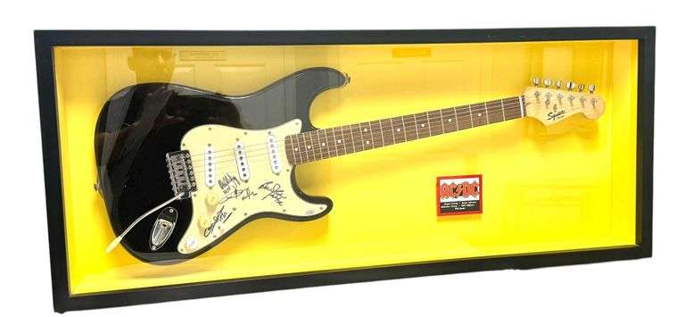 AC/DC Band Autographed Fender Bullet Strat - COA Included!