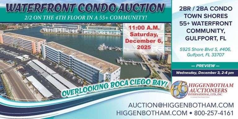 2 BR/2 BA Condo Town Shores, A 55+ Waterfront Community, Gulf Port, FL