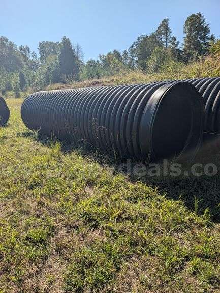 5' x 20' Culverts Lot of 7 – HDPE Dual Wall Pipe, 60" x 20' Sections with Rubber Gaskets