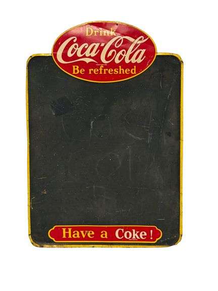 Vintage 1950's Coca Cola Chalk Back Menu Board