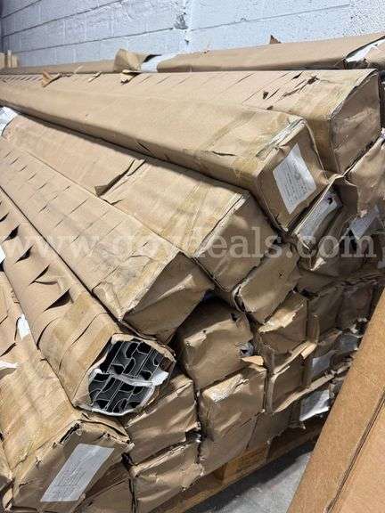 Lot of 54 Black Aluminum Solar Panels Mounting Rail Racks