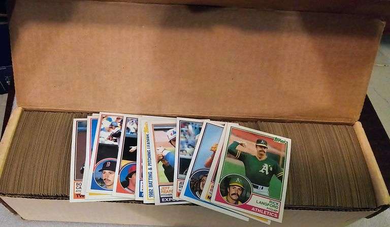 Box of 1983 Topps Baseball cards unsearched