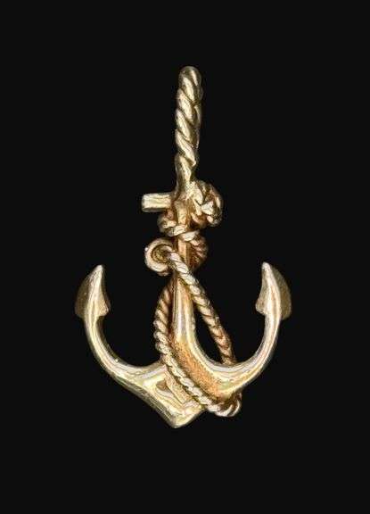Tested 10K Gold Anchor Pendant [5.09g]
