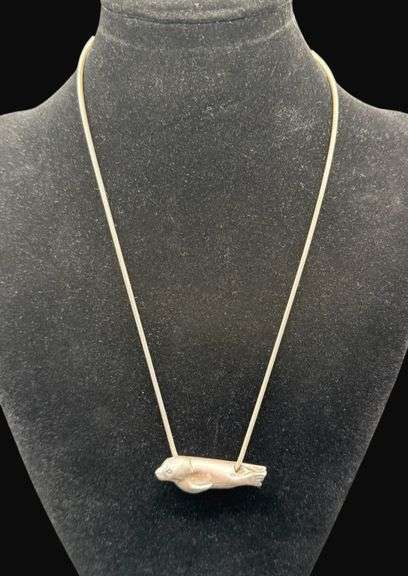 Marked Sterling Silver Designer Chain with Pendant [32.00g]