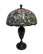 One of a Pair of Tiffany Style Stained Glass Lamps