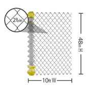 70 in. H X 10 ft. L Steel Chain Link Fencing Gray - NEW!