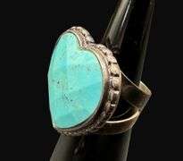 Marked Sterling Silver Howlite Ring [12.00g]
