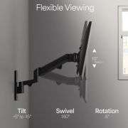 VIVO Premium Single TV Wall Mount Adjustable Arm for Screens up to 43"