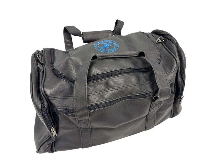 Original Embroidered Conrail Railroad Leather Duffel Bag