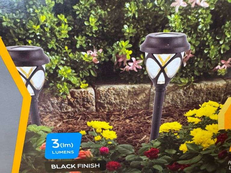 Real LIving LED Solar Stake Light Set Rechargeable 10 count - NEW!