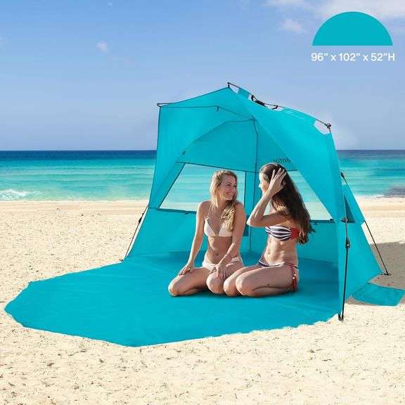 Alvantor Beach Tent Super Bluecoast Beach Umbrella Outdoor Sun Shelter - NEW!