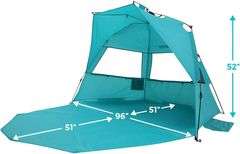Alvantor Beach Tent Super Bluecoast Beach Umbrella Outdoor Sun Shelter - NEW!