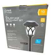 Real LIving LED Solar Cage Path Light Set Rechargeable 10 count - NEW!