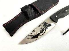 Frost Wolf Shadow Bowie Fixed Blade Knife - New!