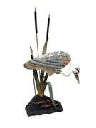 Gray Heron Wood & Metal Art Sculpture - 18-1/2" Tall