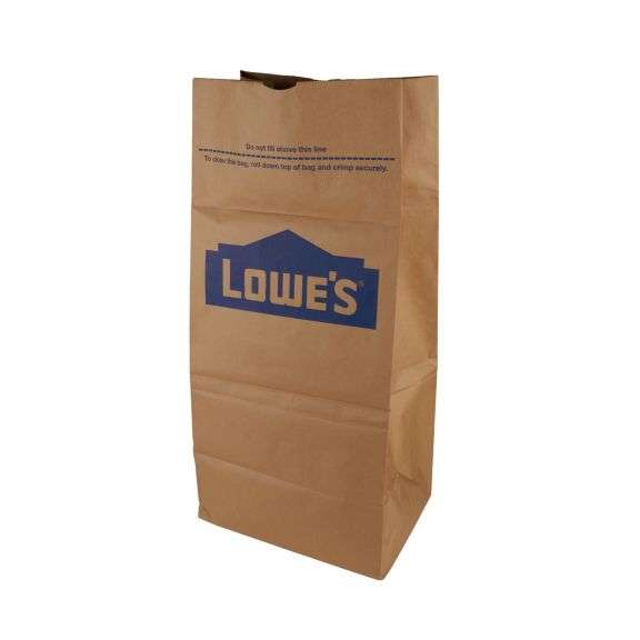 Lowe's 30-Gallon Scent free Brown Outdoor Paper Leaf Flap Tie Trash Bag 50 -Count Lot
