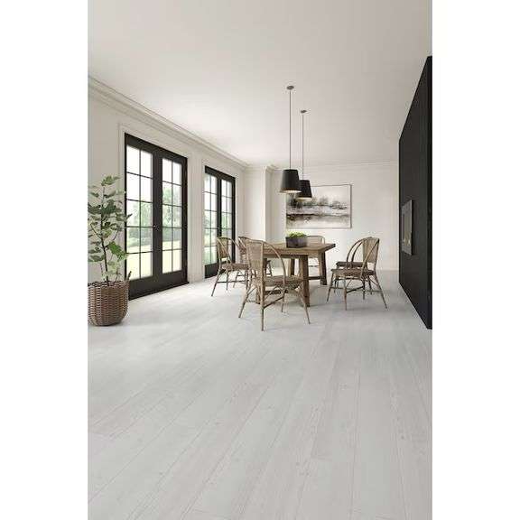 STAINMASTER Sanderling Spruce Off-White Waterproof and Water Resistant Interlocking Luxury Vinyl Pla