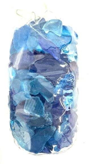 3lbs of Blue Colored Sea Glass ( 2 Bags )