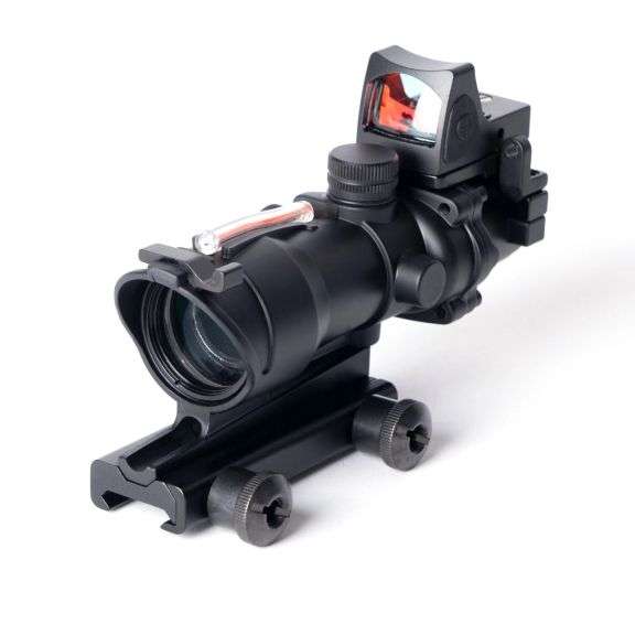 Tactical 4x32mm ACOG Red/Green True Fiber Optics Scope Chevron Reticle with RMR (NEW)