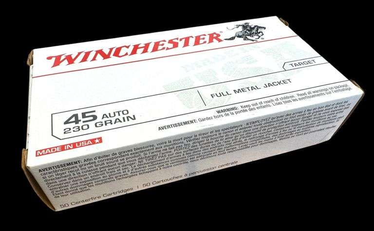 Winchester 45 Auto 50 Rounds - Target Rpunds 230gr FMJ