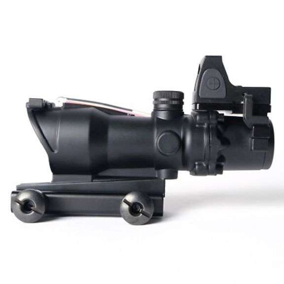 Tactical 4x32mm ACOG Red/Green True Fiber Optics Scope Chevron Reticle with RMR (NEW)