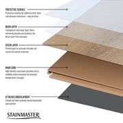 STAINMASTER Sanderling Spruce Off-White Waterproof and Water Resistant Interlocking Luxury Vinyl Pla
