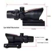 Tactical 4x32mm ACOG Red/Green True Fiber Optics Scope Chevron Reticle with RMR (NEW)