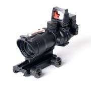 Tactical 4x32mm ACOG Red/Green True Fiber Optics Scope Chevron Reticle with RMR (NEW)