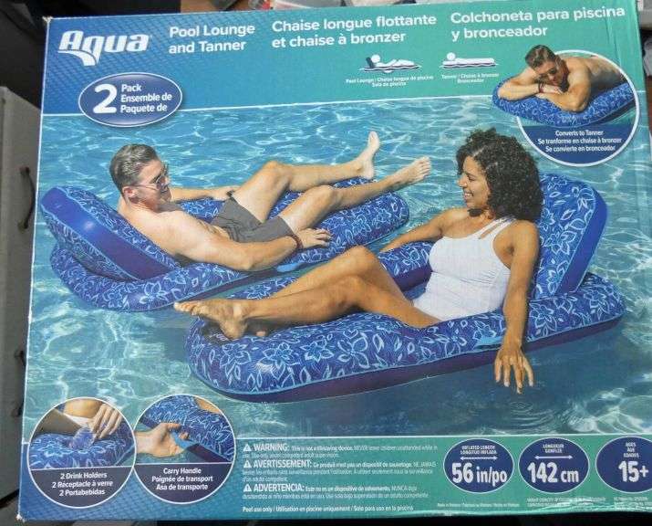 New 2 Pack AQUA Pool Lounge & Tanner