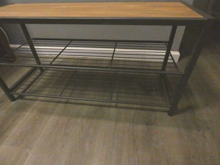 TRINITY Wood Top Metal Frame Table