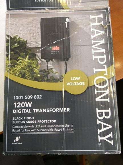 Hampton Bay 120W Digital Transformer 12 or 15 volts for Landscape Lighting