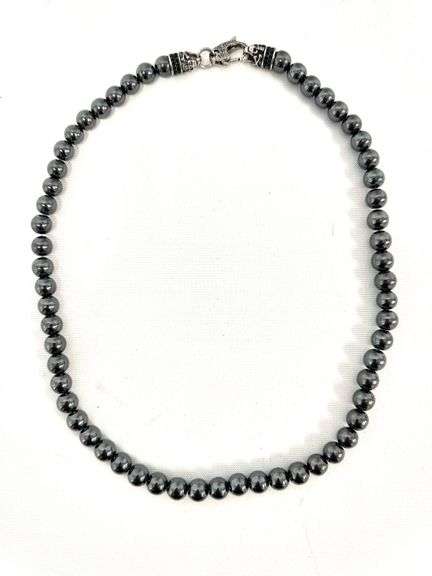 Men's Hematite Beaded Necklace - 23-1/2" Long