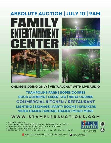 "LAUNCH TRAMPOLINE PARK" - ABSOLUTE AUCTION