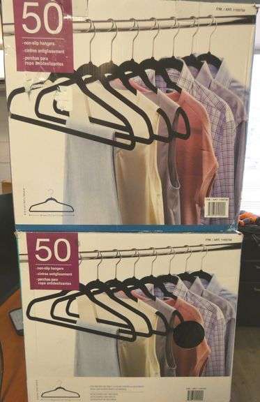 Two 50 packs of Kirkland Non Slip Clothes Hangers