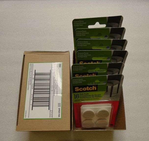 2 New Boxes of 96 Scotch 3M 1" Felt Furniture Pads -192 pads total