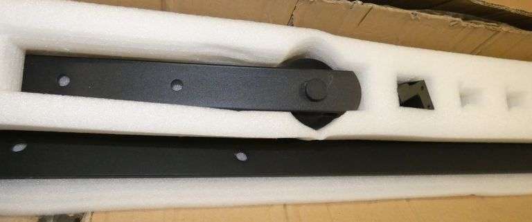 New HOMLUX 48" Black Barn Door Mounting Hardware & Rail Kit