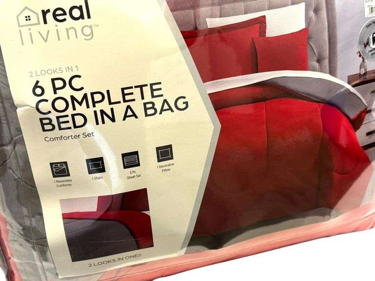 Real Living 6 PC Complete Bed In A Bag, Twin, New