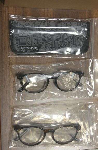 2 New Pairs Foster Grant Design Optics +1.75 Reading Glasses