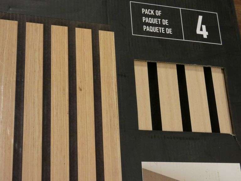 Artika Oak & Black Sonolok Sound-Absorbing Slatted Panel Kit