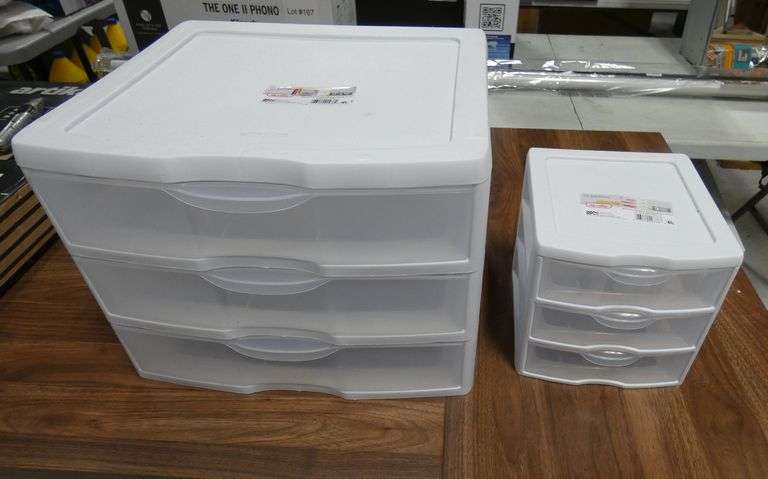 2  New Sets of 3 Sterilite Storage Drawers