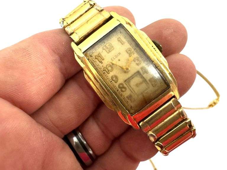 Vintage Men's Elgin Wrist Watch - 14K Gold Filled