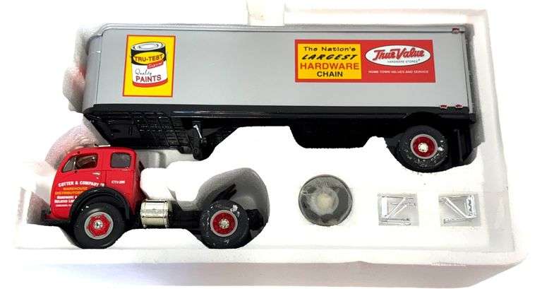First Gear Die Cast Bank, True Value, 1953 White 3000 COE Semi-Tractor