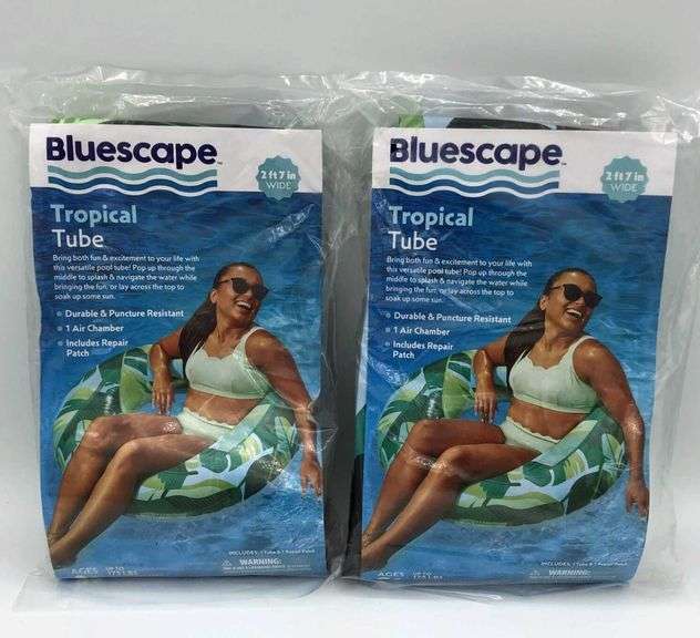 2 New Bluescape Tropical Tube 2' 7" Wide Pool Tube Floats