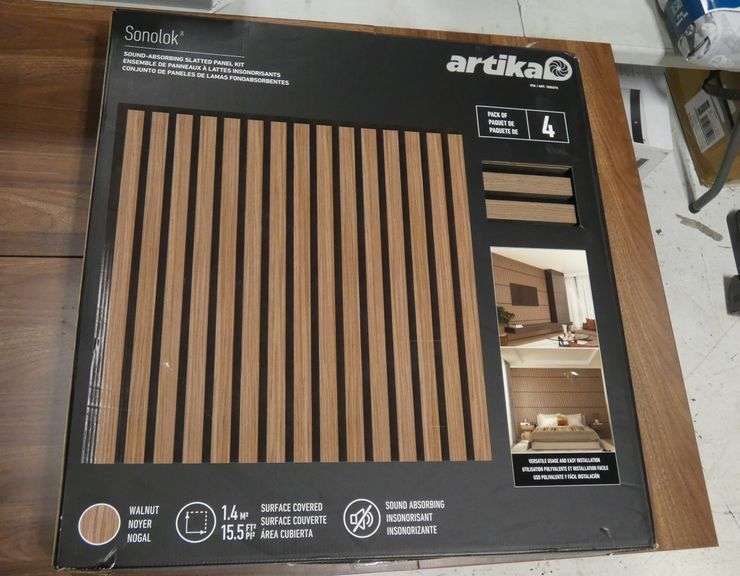 Artika WALNUT Sonolok Sound-Absorbing Slatted Panel Kit